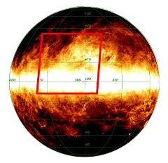 La Va Lctea en infrarrojo. Crdito: IRAS.