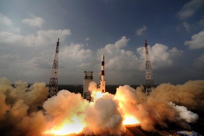 Despegue del cohete indio PSLV-C25 con la sonda  Mangalayaan cuyo destino final es Marte. Crdito: ISRO.