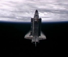 El Endeavour se aleja de la Estacin Espacial Internacional - EEI, en su ltima misin al complejo orbital. Foto NASA.