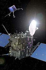 La nave Rosseta y la sonda de descenso Philae. Crdito ESA.