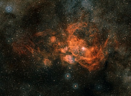 Regin de formacin estelar en el Brazo de Carina-Sagitario de nuestra Va Lctea. Crdito: ESO.