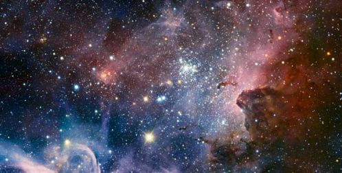 Regin de formacin estelar en Eta Carina en infrarrojo. Crdito: ESO.