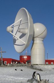 Radiotelescopio alemn GARS OHiggins. Crdito: DLR.