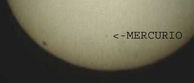 Trnsito de Mercurio frente al Sol. Crdito Jorge Ianiszewski.