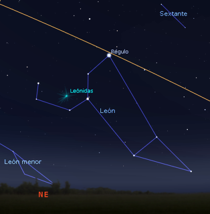 Radiante de los meteoros Lenidas