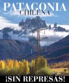 No queremos cables arruinando el paisaje de la Patagonia, ni represas ahogando los ríos. Detengamos a tiempo este demencial proyecto. Foto trucada: Campaña Patagonia Sin Represas.