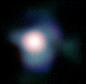 Fotografía de la estrella súper gigante Betelgeuse, emitiendo materia. ESO.