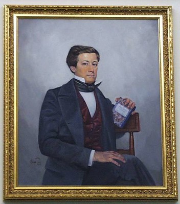 James Melville Gilliss (1811-1865) es considerado el fundador del Observatorio Naval de los EE.UU..Painting by Jean Pilk | by santiagonostalgico