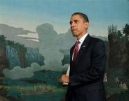 El Presidente Barak Hussein Obama despus de hablar sobre el cambio climtico.