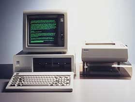 El primer Computador Personal de IBM, 1981.