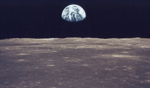 La Tierra vista desde la Luna, fotografiada por los astronautas de la Apolo 11.
