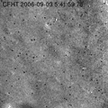 Flash del impacto de la SMART-1 tomado por el telescopio CFHT de Hawaii. CFHT