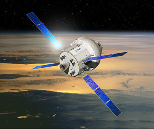 ATV y Orion. Ilustración: ESA.