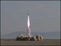 Uno de los intentos previos de los cohetes GoFast de alcanzar el espacio.