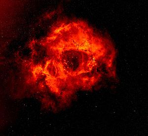 Nébula de la Roseta en H alfa. IPHAS.