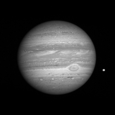 Jpiter e Io, vistos por la cmara de la New Horizon. NASA/NH.
