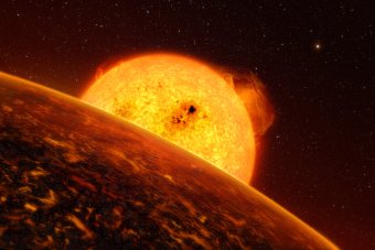  El COROT registra la disminución de la luz de una estrella, cuando un planeta pasa, o transita, frente a ella. ESA