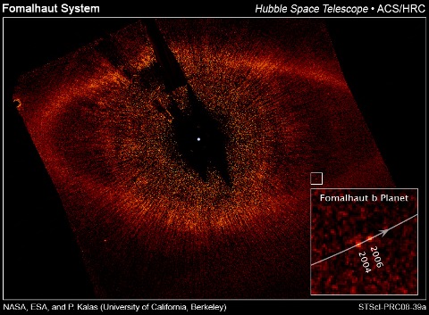 Descubren un planeta en el disco de Fomalhaut. NASA/ESA