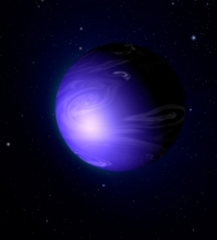 El planeta 189733b es un infierno azul. Crdito: NASA.