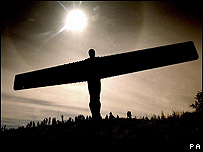 El ángel de Gateshead, en el Reino Unido