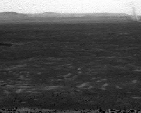 Remolino de polvo en Marte. Crédito: Spirit NASA.