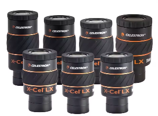 Oculares Celstron de 1,25 pulgadas.