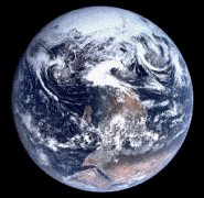 La Tierra, desde el espacio vista por la misión Apolo 17. NASA. (Haga clik para agrandar).