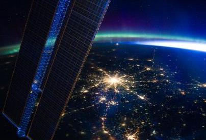 Moscú de noche. NASA.